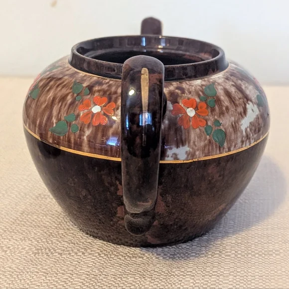 HP🥳Vintage Sadler Burslem England Brown Betty Ceramic Teapot - Picture 4 of 9